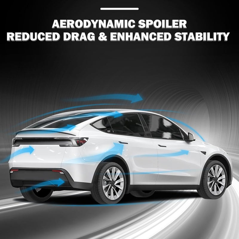 Abystar Gloss Black Spoiler for Tesla Model Y Juniper 2026, ABS Rear Trunk Wing, Sporty High Gloss Rear Lip Spoiler, Aerodynamic Upgrade, Easy No-Drill Installation - Image 2